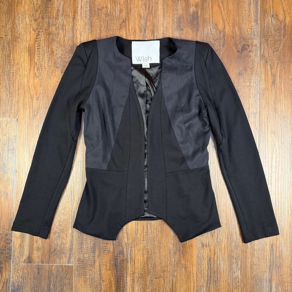 WISH the label Wish Australia Presuit Jacket collarless XS AUS 8 open front